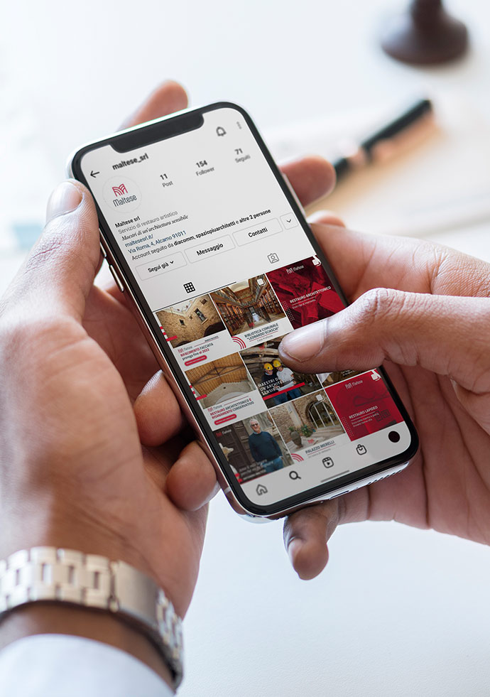 visualizzazione da smartphone feed instagram maltese