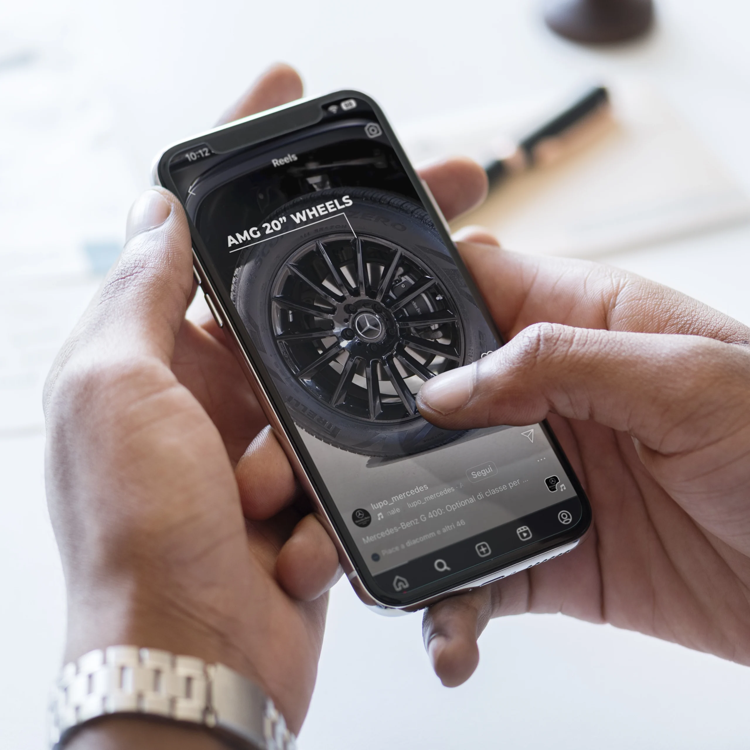 visualizzazione da smartphone video adv Lupo Mercedes