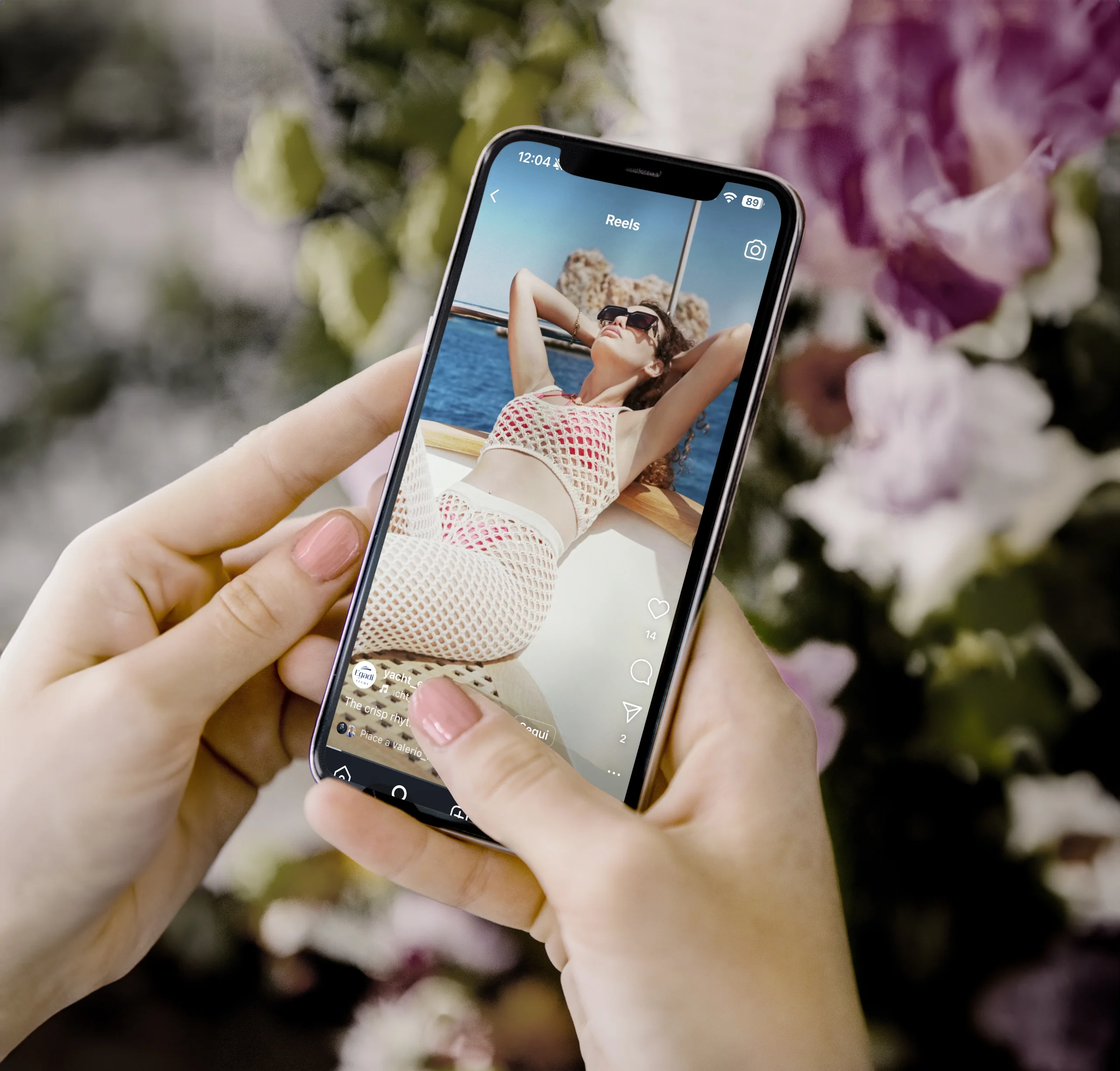 visualizzazione da mobile video campagna social Egadi Yacht